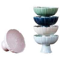 Ecologisch porseleinen taartplateau met hoge poten, fruitplateau, dipschaal, mini-appetizer schaal voor Thanksgiving, geschikt voor thuisdecoratie.