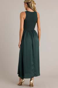 Personalizzato Oem modesto <span class=keywords><strong>donna</strong></span> nuova moda estiva chiesa O collo senza maniche a coste <span class=keywords><strong>verde</strong></span> abito lungo Midi <span class=keywords><strong>abbigliamento</strong></span> femminile - Product Image 5