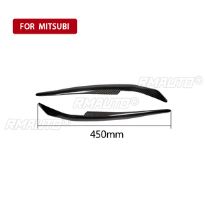 2 Piezas de Cubiertas Decorativas para Faros Delanteros de Fibra de Carbono para Mitsubishi Lancer EVO 2008 2009 2010 2011 2012 2013 2014 - Product Image 5