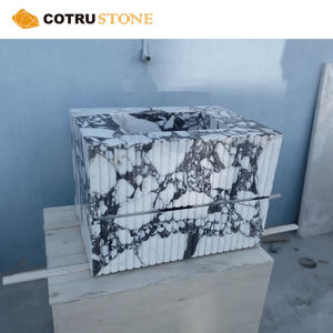 Lavabo de Mármol Natural Personalizado |   Fregadero de Piedra con Vetas Blancas y Negras |   Encimera de Mármol de Lujo Hecha a Mano - Product Image 4