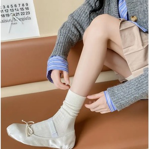 Women's Mid-Calf <b>Socks</b> Cotton Antibacterial Solid Color 3283093 Regular Casual <b>Socks</b> For Autumn <b>Winter</b> - Product Image 3