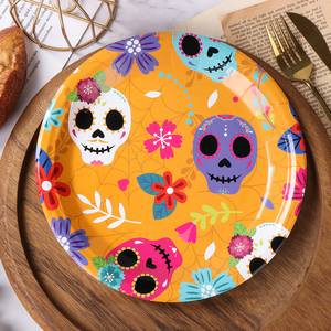 Platos <span class=keywords><strong>de</strong></span> fiesta del Día <span class=keywords><strong>de</strong></span> los <span class=keywords><strong>muertos</strong></span>, suministros <span class=keywords><strong>de</strong></span> fiesta del Día <span class=keywords><strong>DE</strong></span> LOS <span class=keywords><strong>Muertos</strong></span>, vajilla desechable para Fiesta Mexicana, Carnaval, vacaciones - Product Image 2