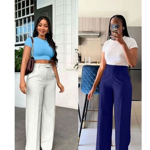 <span class=keywords><strong>Abbigliamento</strong></span> Femminile: Pantaloni <span class=keywords><strong>Casual</strong></span> a Vita Alta e Gamba Larga per <span class=keywords><strong>Primavera</strong></span>, Autunno e Inverno - Product Image 4