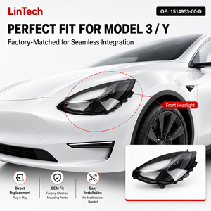 Conjunto de Faros LED LinTech OE 1514953-00-<span class=keywords><strong>D</strong></span>, Faros Resistentes al Calor para Tesla Model 3 / Model <span class=keywords><strong>Y</strong></span>, Venta Directa de Fábrica - Product Image 1