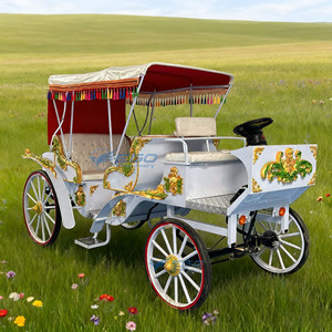 Charrette royale électrique rétro en acier pour le tourisme, transport spécial, à vendre - Product Image 2