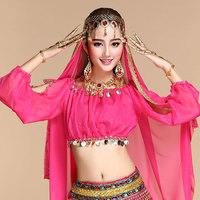 LILACDANCE JH267 Tenue de Danse Orientale 100% Polyester Scintillant Cristal Corset Sans Bretelles Effet Poisson-Bone Révélant le Nombril Sexy