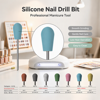 Embouts de ponceuse à ongles en silicone souple, embouts de polissage en caoutchouc pour le lustrage de la surface des ongles, embouts de ponceuse à ongles pour manucure, pédicure et nail art