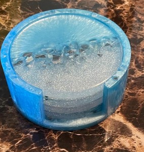 Decorative Resin Tea Coasters for Dining Table and Coffee Table Styling Heat Resistant Resin Tea Coasters - Product Image 1