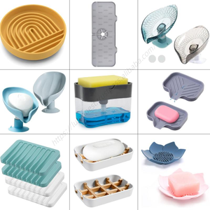 Venta al por mayor de accesorios de baño ecológicos antideslizantes: alfombrilla de malla de PVC para jabón con soporte de silicona - Product Image 5