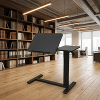 Offre Spéciale D-9GS-3 Bureau d'ordinateur portable ergonomique moderne en métal, réglable en hauteur par vérin à gaz, pour l'école et le bureau