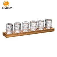 Ensemble de verres à shot TIKI miniatures de 50 ml en gros avec support en bois pour bar, fête, mariage, logo personnalisé, verres à shot mexicains pour la tequila