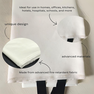 Couverture anti-feu premium - Résistance à <span class=keywords><strong>la</strong></span> chaleur 550°C, certifiée CE, enduite <span class=keywords><strong>de</strong></span> silicone, équipement <span class=keywords><strong>de</strong></span> survie d'urgence pour situations à haut risque - Product Image 4