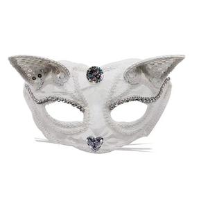 Máscara de Renda para Cosplay de Halloween 2024, Máscara de Meio Rosto para Maquiagem de Festa, Máscara Sexy de Olho de Gato - Product Image 3