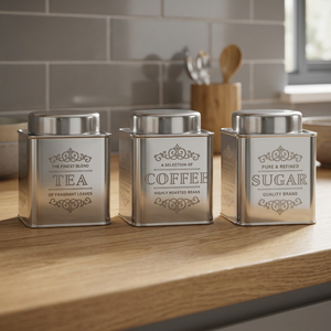 metal <b>canister</b> with lid Kitchen <b>Canisters</b> <b>Set</b> Pasta Biscuits Box - Product Image 3
