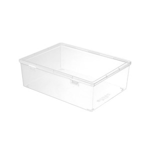 Caja de almacenamiento rectangular grande de plástico con tapa, organizador de escritorio para almacenamiento de documentos de oficina, contenedor transparente, modelo 2024 - Product Image 5