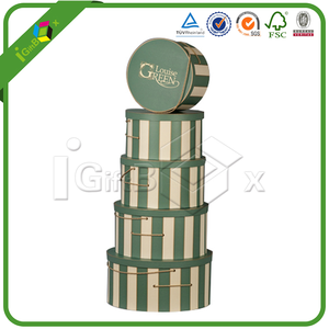 Cổ trang trí thêm lớn vòng tông cao bồi <span class=keywords><strong>hat</strong></span> hộp cho may mặc vận chuyển với nắp và Matt cán - Product Image 2