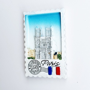 Magnete Souvenir da viaggio Stereo creativo francese punto di riferimento <span class=keywords><strong>parigi</strong></span> promozionale con messaggio adesivo magnete frigo - Product Image 4