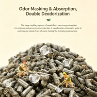 Cama para Mascotas Pequeñas de Pellets de Madera con Carbón Activado Premium, 16.91 kg, Natural, Absorbe Olores, Altamente Absorbente, para Todas las Estaciones