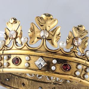 Corona <span class=keywords><strong>da</strong></span> uomo retrò rotonda grande corona barocca perla <span class=keywords><strong>re</strong></span> incoronazione - Product Image 5