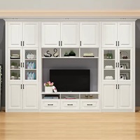 Meuble mural TV pliable moderne et personnalisé avec rangement pour salon - Conception du sol au plafond