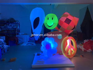 Led chiếu sáng Trần Inflatable người ngoài hành tinh/Nụ cười/Cube/Hoa/Hòa Bình dấu hiệu bóng - Product Image 4