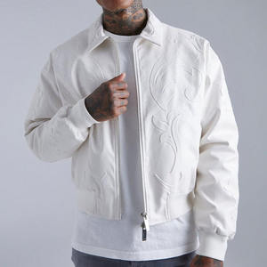 <span class=keywords><strong>Blouson</strong></span> d'Hiver de Type Collège Letterman Gaufré Personnalisé pour Hommes en Cuir Véritable de Haute Qualité, Style Hip Hop en Gros - Product Image 1