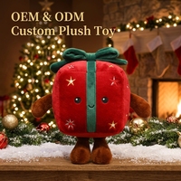 OEM ODM Boîte cadeau de Noël personnalisée, Père Noël, ensemble de coussins décoratifs en maille brodée super douce pour l'arbre de Noël
