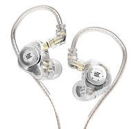 Écouteurs filaires rentables KZ EDX Pro Casque Puissant Bass Music Noise Cancelling Dynamic avec Mic Headphone Original DJ