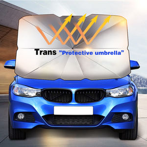Parasol de voiture portable avec anneau de traction, poignée parapluie, pare-soleil pliable pour voiture, protection automobile extérieure estivale - Product Image 5