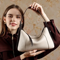 Sac à bandoulière de luxe pour femme en cuir véritable authentique avec deux sangles (poignée supérieure et bandoulière) et fermeture éclair