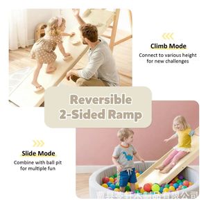 Estructura de escalada, columpio de madera maciza ensamblado para niños, para interiores del hogar, con anillo colgante, para parques infantiles y centros comerciales. - Product Image 2