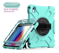 Étui de tablette antichoc rotatif à 360 degrés pour iPad 10.9, iPad 10.2, Air 11 Pro, housses de protection en silicone pour tablette