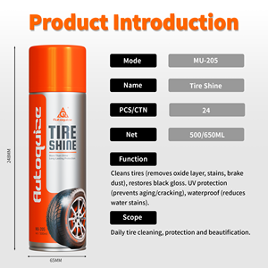 Autoquize siêu đen lốp phục hồi phun với streak-miễn phí Polymer lớp phủ loại bỏ vết bẩn & sắt bột kéo dài bóng 500ml - Product Image 4