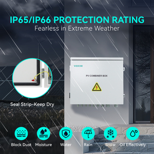 VEICHI Supply 1000V 18 Ways in and 1 Out Solar Metal IP65 IP66 Metal Shell Waterproof <strong>Combiner</strong> Box for Rooftop Installations - Product Image 3