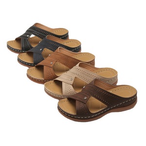 Nuevas Sandalias de Plataforma con Tacón Alto y Punta Redonda para Mujer 2026, con Tiras Cruzadas, Punta Abierta, Tacón Inclinado y Plantilla Transpirable - Product Image 5