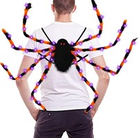 Décoration Grande Araignée, Accessoires Effrayants, Sac à Dos en Peluche Longue pour Enfants et Adultes, Thème Animaux et Nature