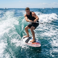 Planche de wakesurf professionnelle, vente directe d'usine, planche de wakesurf 63 pouces, logo personnalisé, fibre de verre, style surf, planche de wakesurfing