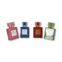 Bouteille de parfum forme personnalisée disponible emballage bouteille à rouleau en verre 10ml bouteille de parfum carrée 50ml