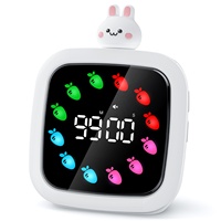 Yunbaoit Digitaler Visueller Timer Wiederaufladbar 99-Minuten Geräuschloser Countdown-Timer 9-Farben-Display Timer-Uhr für Kinder Erwachsene Küche