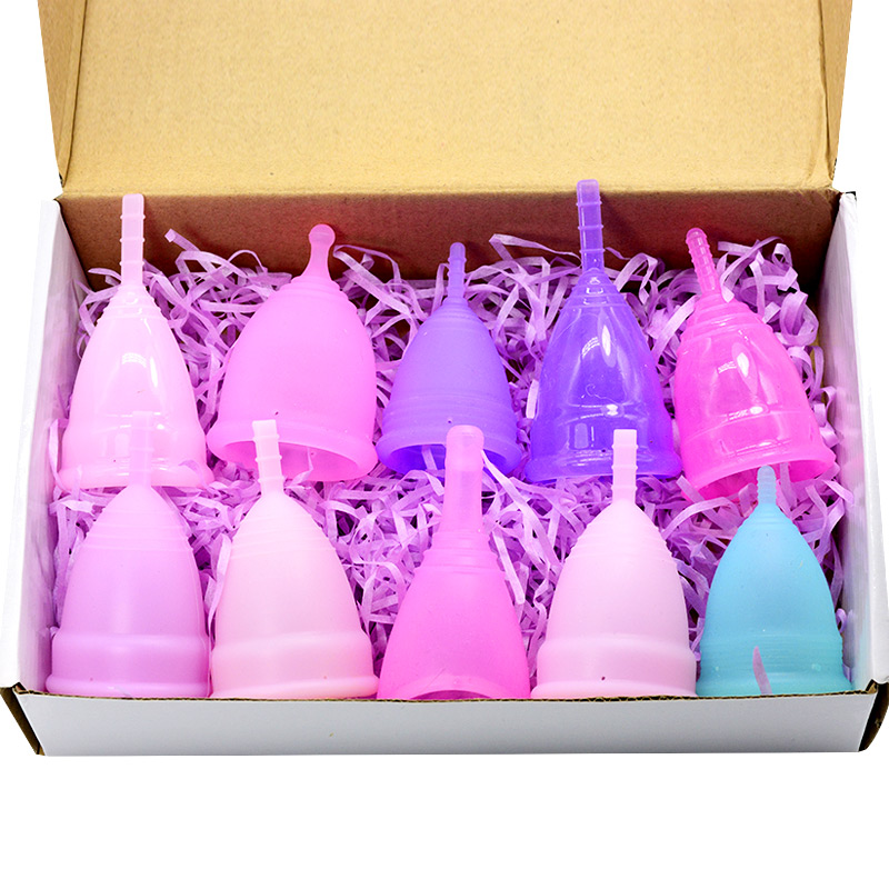 Menstrual cup 100% medical silicone grade reusable private label oem feminine period organic soft safety menstruation cups