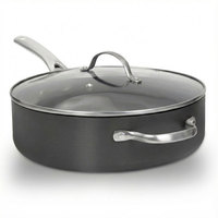 E-TOP Style allemand, Ensemble de 10 pièces d'ustensiles de cuisson antiadhésifs noirs pressés, Batterie de cuisine, Ensemble de casseroles, Marmite, Juego De Ollas Panelas