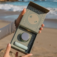 Coffret cadeau de parfum biodégradable avec logo personnalisé, boîte en papier rigide, emballage cosmétique pour soins de la peau, coffret cadeau de luxe avec fermeture magnétique