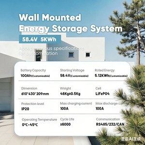 Système de stockage d'énergie hybride au lithium de 5 kWh pour la sauvegarde en cas de panne de courant, prend en charge la charge solaire avec protection IP54 - Product Image 3