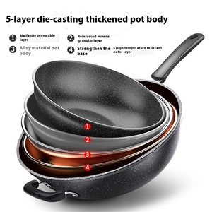 Chảo Sắt Đá y tế chống dính dày 5 lớp bếp phổ quát phù hợp với chảo gia dụng - Product Image 4