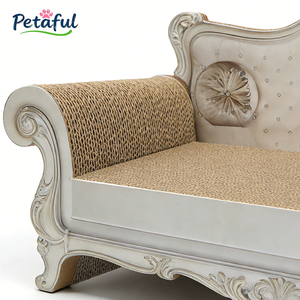 מיטת ספה מפוארת ומודרנית לחתולים, גדולה, מקרטון, בצורת לאונג', משטח גירוד לחתולים - Product Image 4