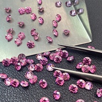 Moissanite Vente Directe d'Usine Couleur Rose 4 mm Rond Brillant Coupe Moissanite Prix Par Carat Vente en Gros