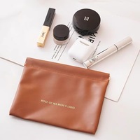 Pochette en cuir PU avec logo personnalisé, fermeture à pression métallique, mini sac portable pour bijoux, cosmétiques, écouteurs, cadeau promotionnel