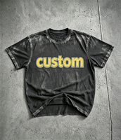 T-shirts en coton de haute qualité 300 g/m², surdimensionnés, épais, personnalisés avec impression DTG et lavage à l'acide