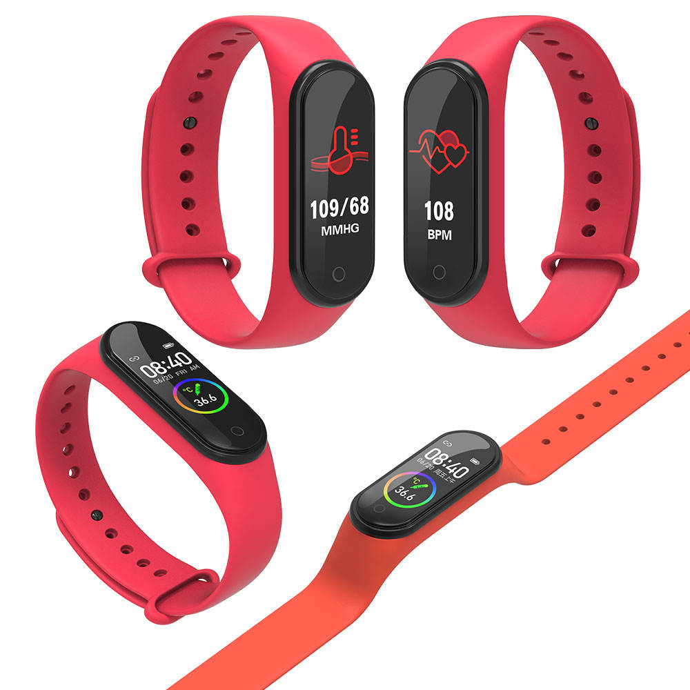 Red M4S Monitor de temperatura inteligente relojes deportivos banda pulsera