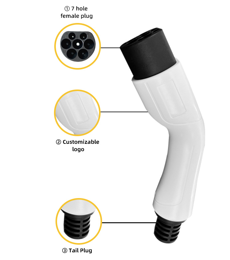 Контроллер Evse Быстрая зарядка Ev домашнего использования Тип2 Вилка зарядки Ev Кабель зарядки Ev 16A 480V Тип 2 Разъем